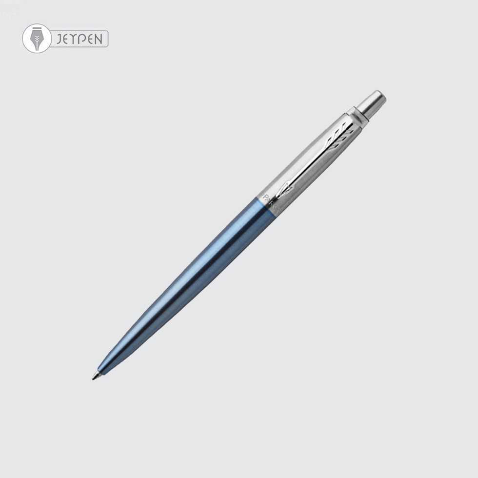 خودکار پارکر مدل ژوتر رنگ آبی آسمانی بدنه استیل