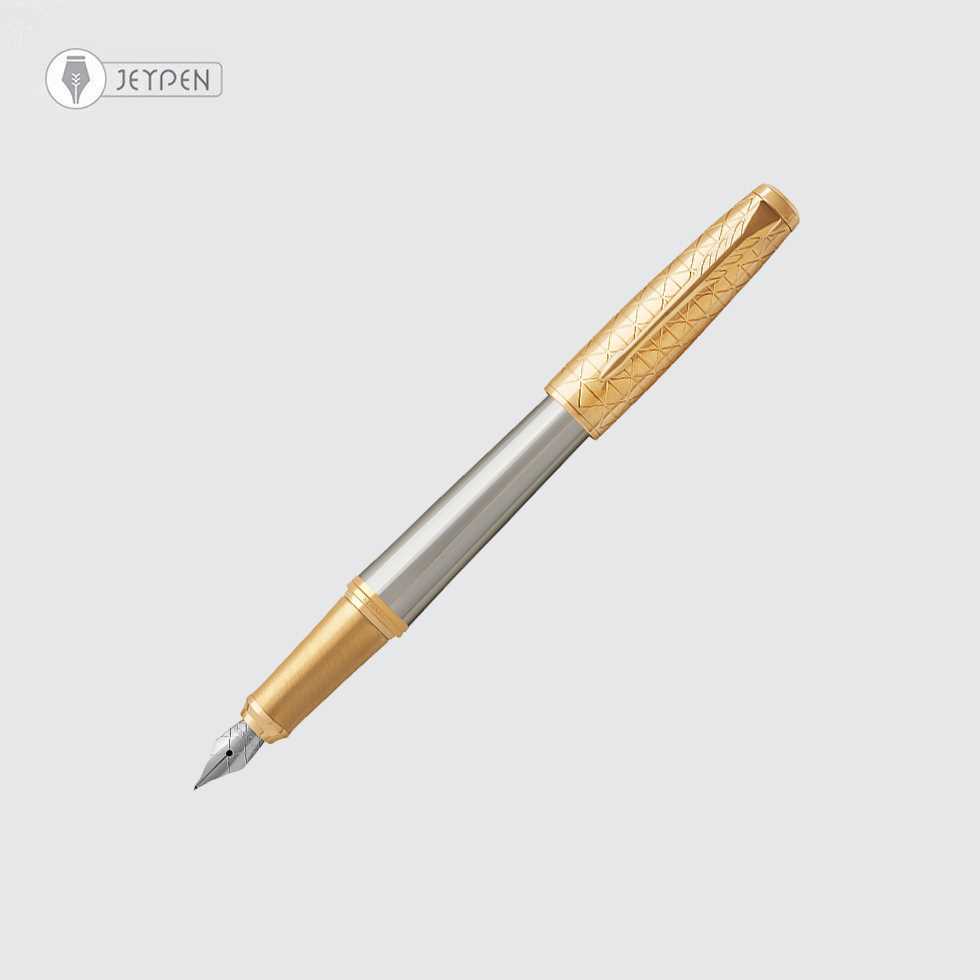 خودنویس پارکر مدل اربن پریمیوم رنگ استیل گیره طلا