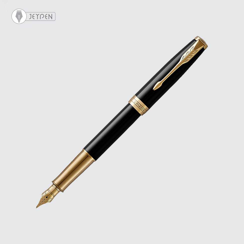 خودنویس پارکر مدل سونت رنگ مشکی براق گیره طلا