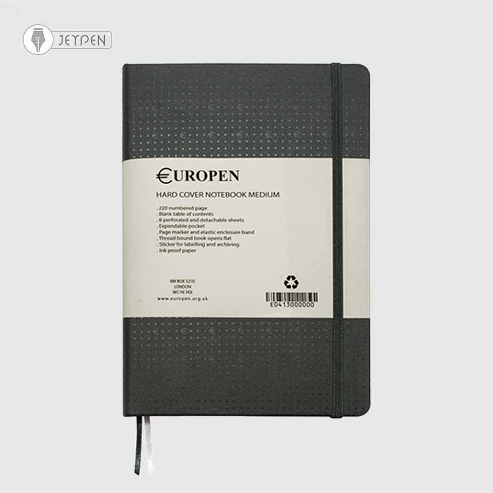 دفتر یوروپن سایز مدیوم رنگ مشکی کد 01