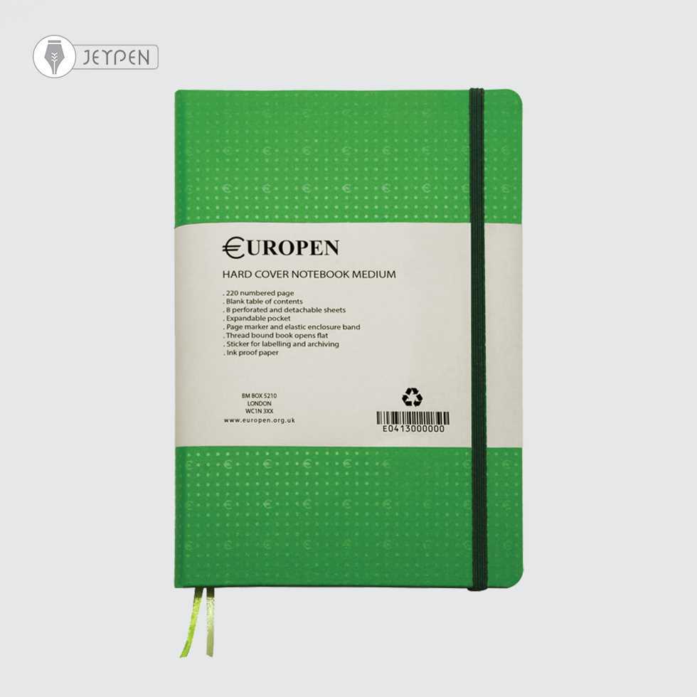 دفتر یوروپن سایز مدیوم رنگ سبز تیره کد 09