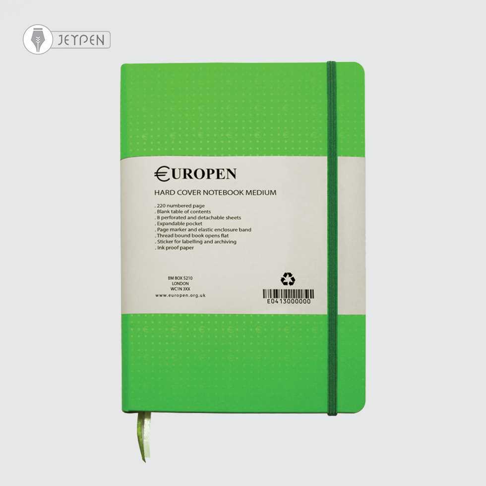 دفتر یوروپن سایز مدیوم رنگ سبز روشن کد 08