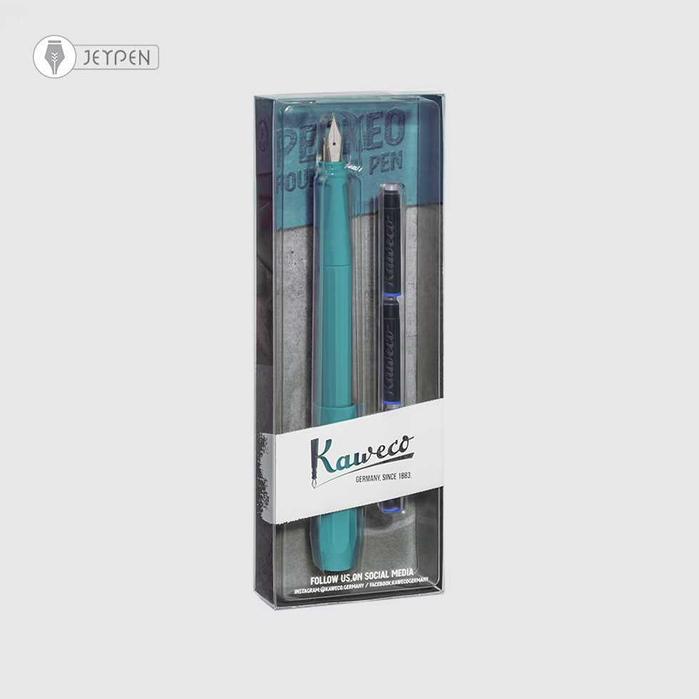 پک بلیستری خودنویس کاوکو مدل پرکئو رنگ بریزی تیل (آبی) سرقلم F
