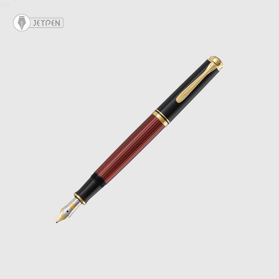 خودنویس پلیکان مدل SOUVERAN M400 رنگ قرمز-مشکی نوک F