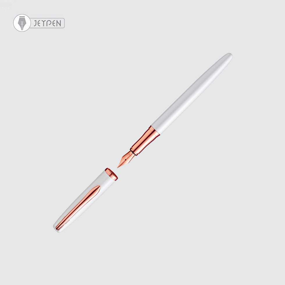 خودنویس پلیکان مدل جاز استیل الگانس نوبل رنگ رزگلد-سفید