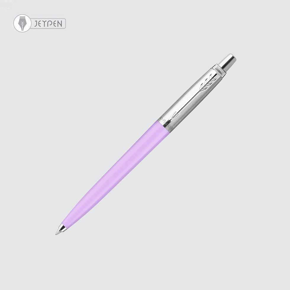 خودکار پارکر مدل ژوتر اورجینال نیمه استیل رنگ لیلاک