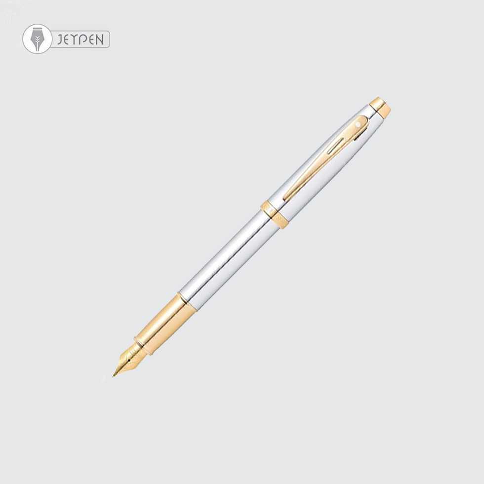 خودنویس شیفر مدل 100 رنگ استیل گیره طلا