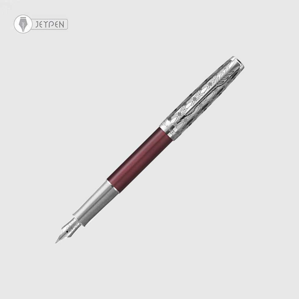 خودنویس پارکر مدل سونت پریمیوم رنگ زرشکی ساتن