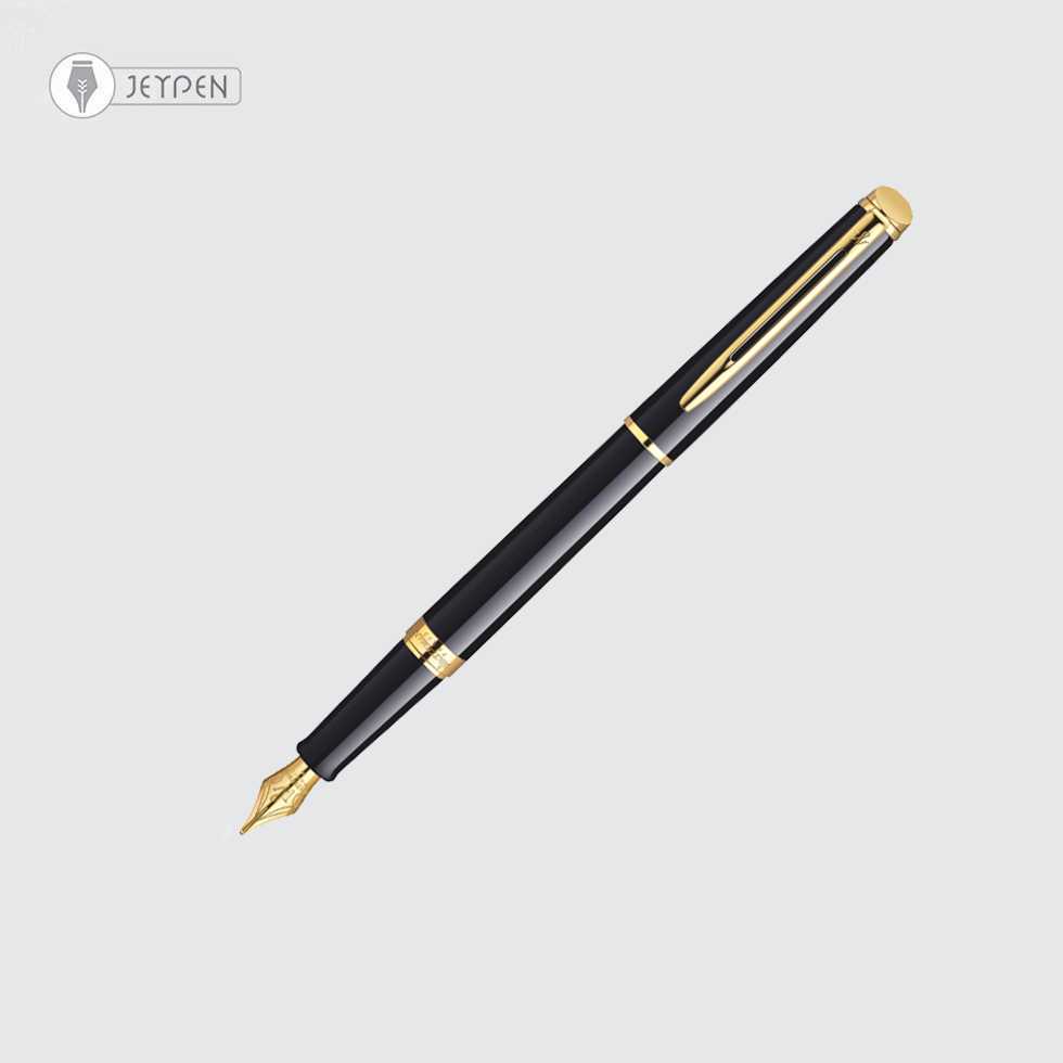 خودنویس واترمن مدل همیسفر رنگ مشکی لاکی گیره طلا