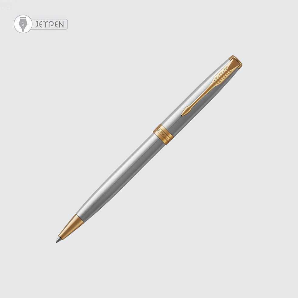 خودکار پارکر مدل سونت رنگ استیل گیره طلا