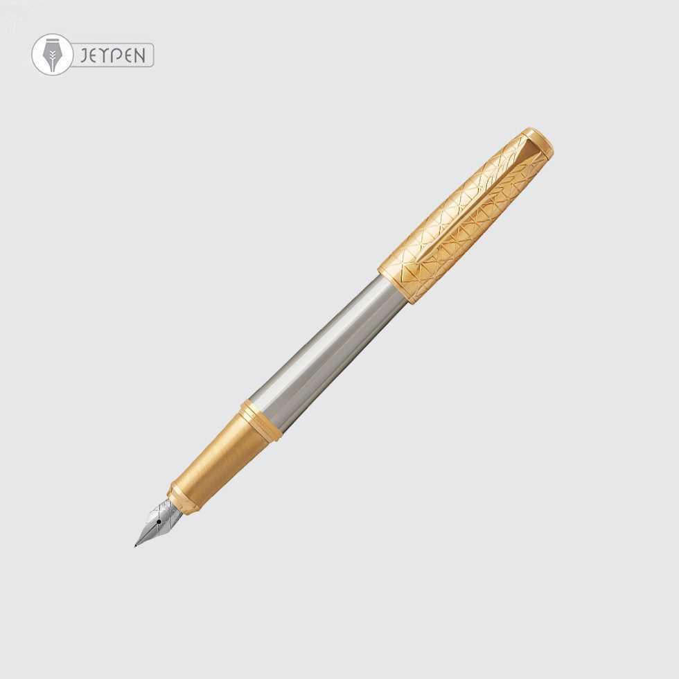 خودنویس پارکر مدل اربن پریمیوم رنگ استیل گیره طلا