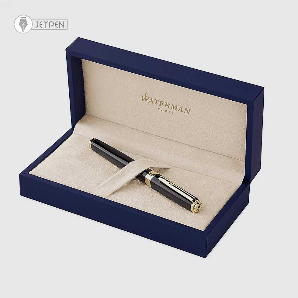 خودنویس واترمن مدل اکسپشن اسلیم رنگ مشکی گیره طلا