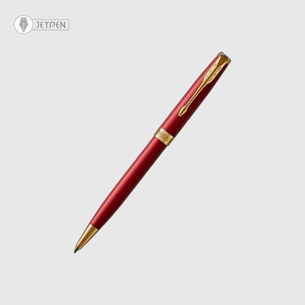 خودکار پارکر مدل سونت رنگ قرمز گیره طلا