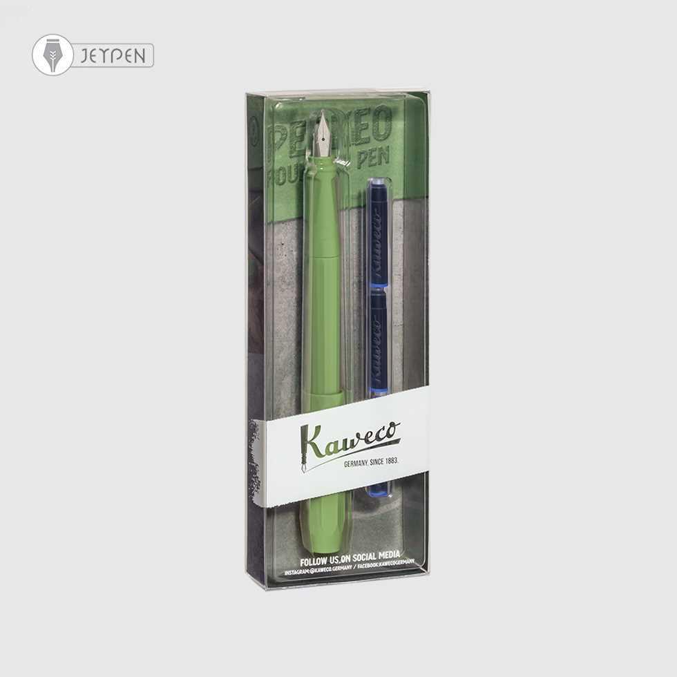 پک بلیستری خودنویس کاوکو مدل پرکئو رنگ جانگل گرین (سبز جنگلی) سرقلم M