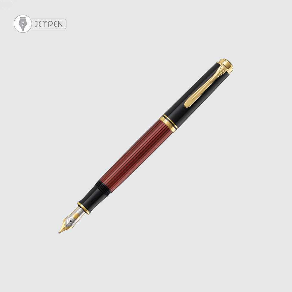 خودنویس پلیکان مدل SOUVERAN M400 رنگ قرمز-مشکی نوک F