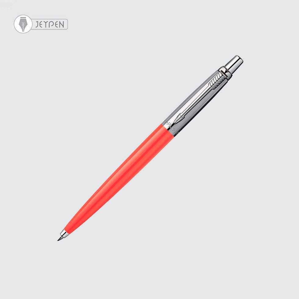 خودکار پارکر مدل ژوتر اورجینال نیمه استیل رنگ کورال