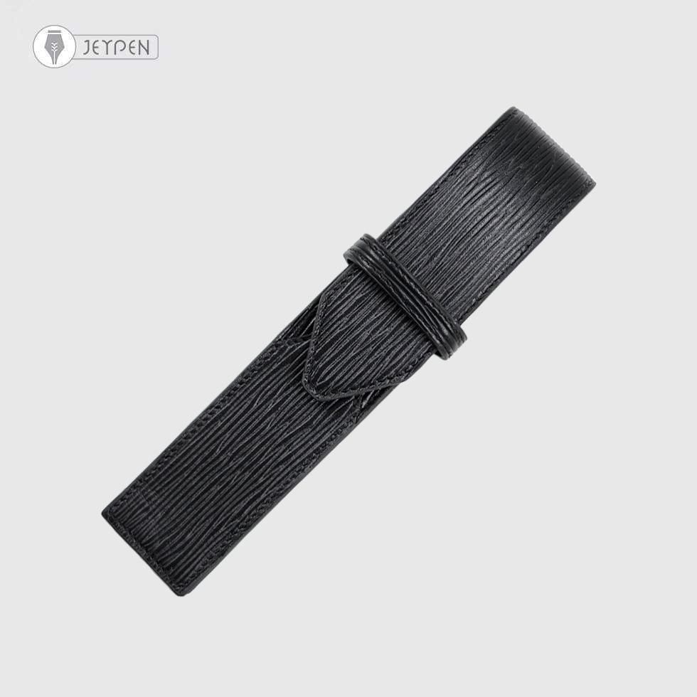 جا قلمی چرمی تکی جی پن رنگ مشکی طرح دار - 1