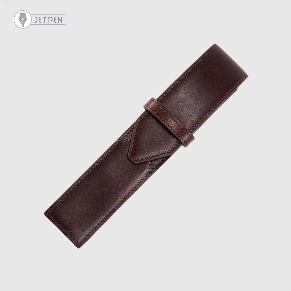 جا قلمی چرمی تکی جی پن رنگ قهوه ای - 1