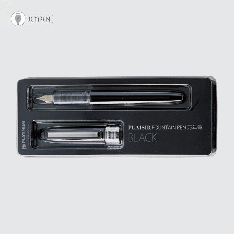 خودنویس پلاتینوم مدل پلیسیر G-Pack رنگ مشکی براق نوع سرقلم F