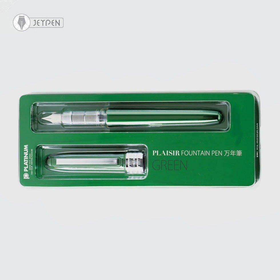 خودنویس پلاتینوم مدل پلیسیر G-Pack رنگ سبز نوع سرقلم F