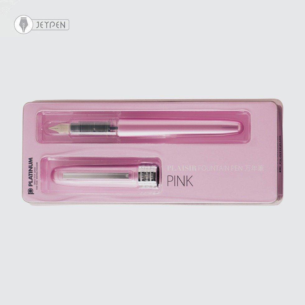 خودنویس پلاتینوم مدل پلیسیر G-Pack رنگ صورتی نوع سرقلم F