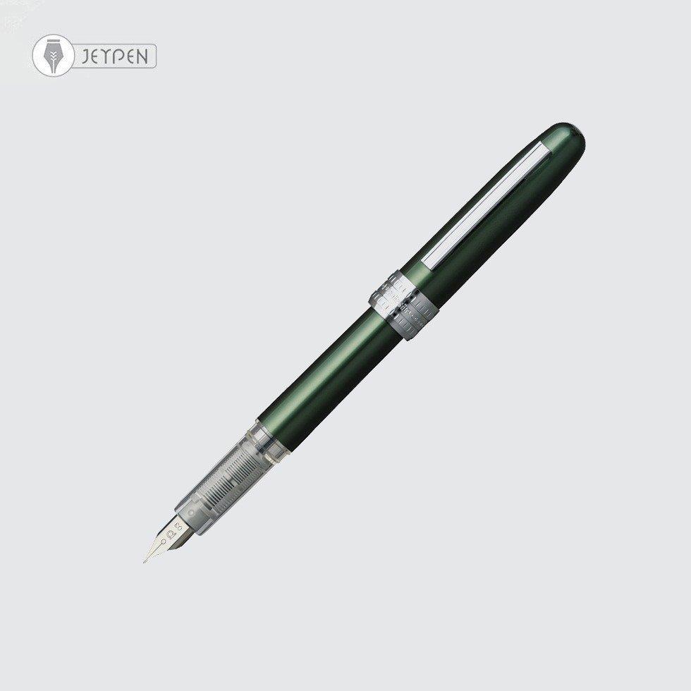 خودنویس پلاتینوم مدل پلیسیر رنگ سبز نوع سرقلم F