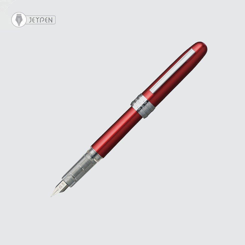 خودنویس پلاتینوم مدل پلیسیر رنگ قرمز نوع سرقلم F