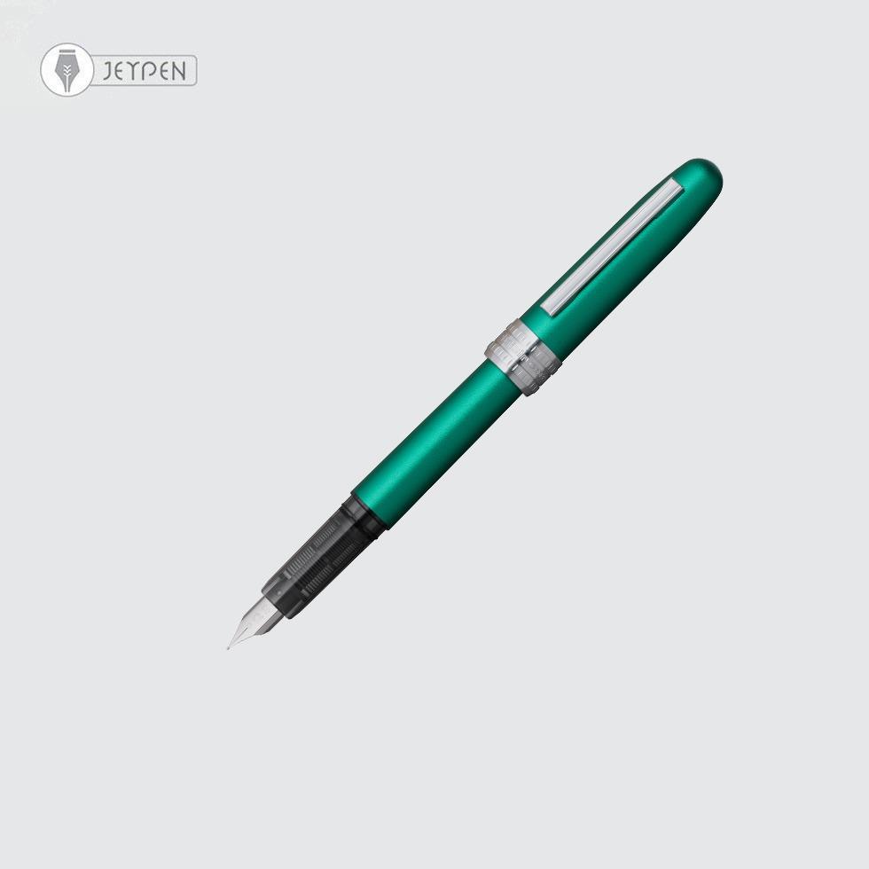 خودنویس پلاتینوم مدل پلیسیر رنگ سبز آبی سرقلم F