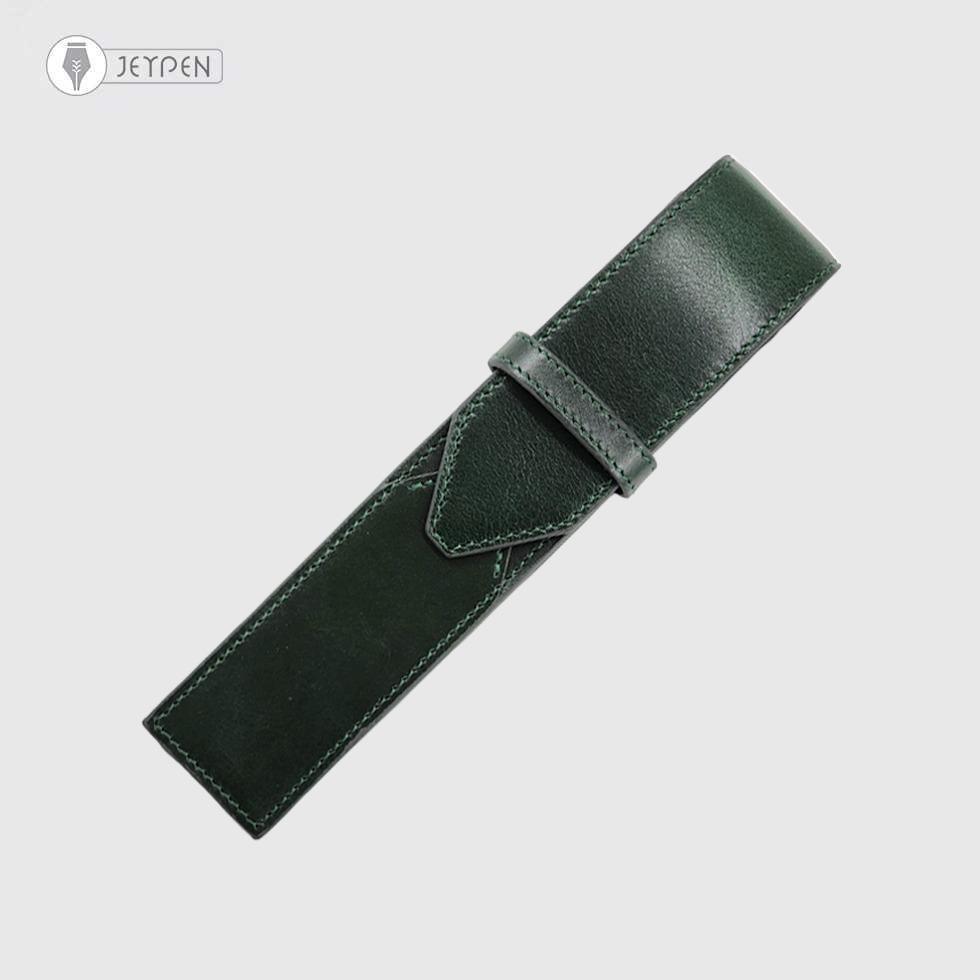 جا قلمی چرمی تکی جی پن رنگ سبز تیره - 1