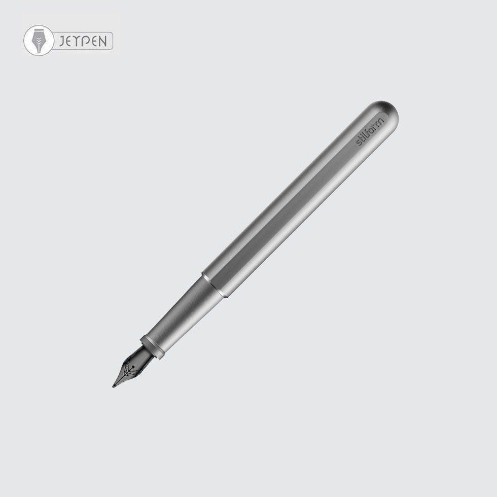 خودنویس استیل فرم مدل آلومینیومی INK رنگ Comet Grey سرقلم استیل مشکی سایز M