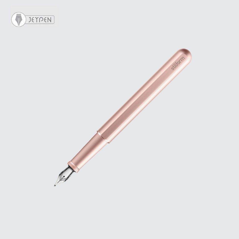 خودنویس استیل فرم مدل آلومینیومی INK رنگ Rose Moon سرقلم استیل سایز F